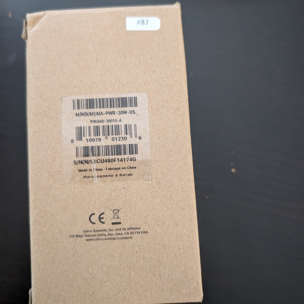 Cisco Black AC Adapter Ma-pwr-30w-us